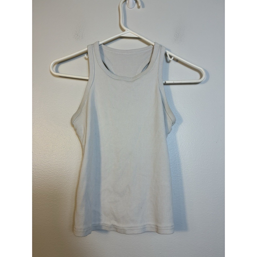 Alo‎ Ribbed Tank Top Women's Sz Small Off White Casual Athletic